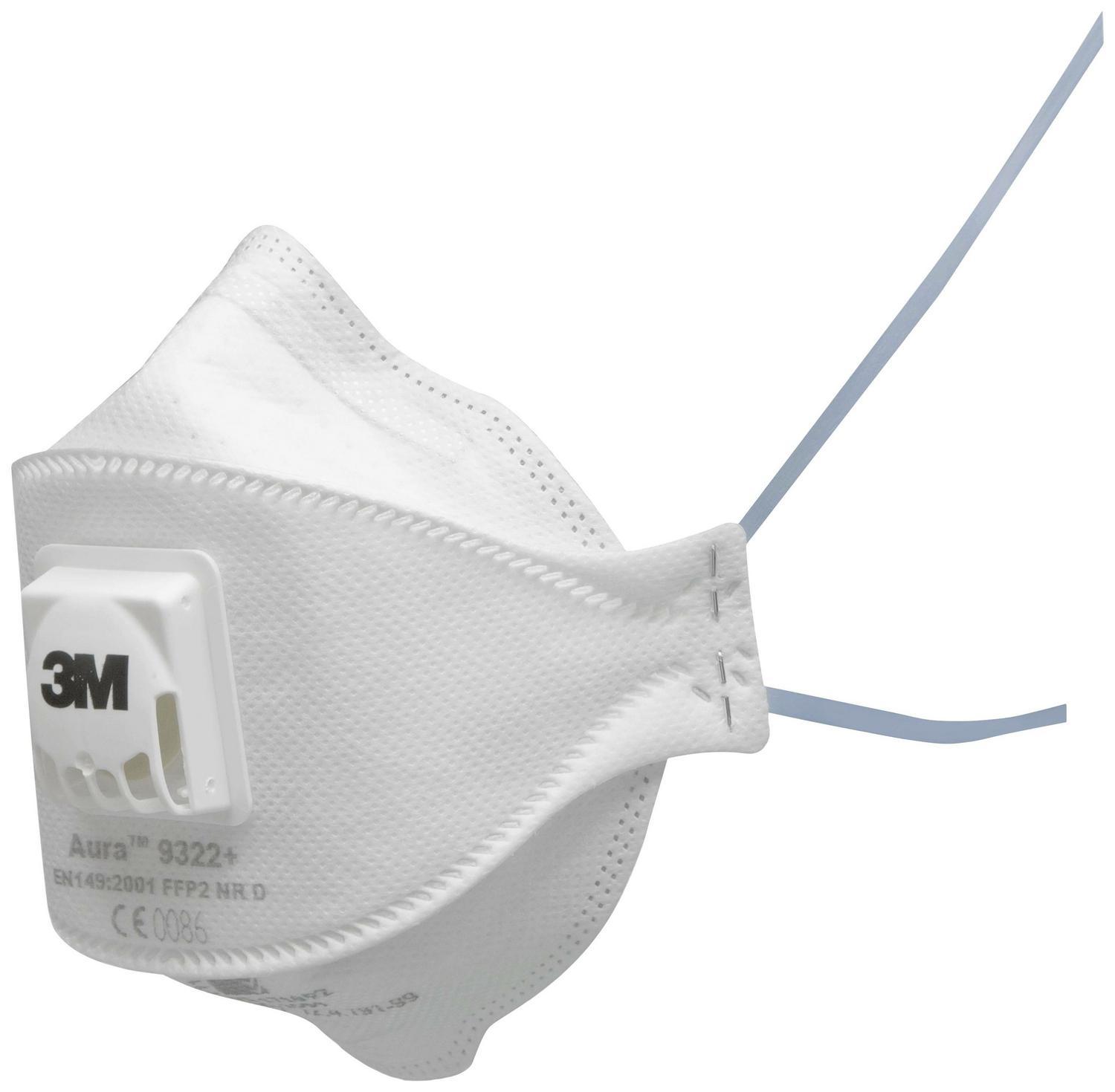 10x 3M™ Aura™ Partikelmaske, FFP2, mit Ventil, 9322+ 7100258909