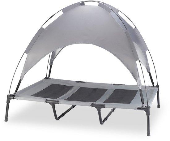 OEM Hundebett für Innen- und Außenbereich mit Sonnendach XXL, 122x92x95cm, groß, weich, für Hunde 2026