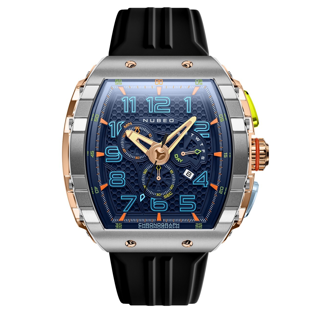Nubeo NB-6088-01 Herrenuhr Magellan Retrograde Chronograph 49mm 5ATM