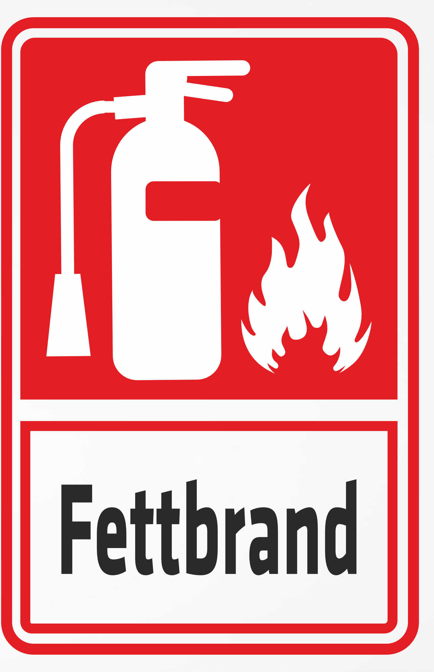INDIGOS UG - Aufkleber - Sicherheit - Feuerlöscher Fettbrand - Kombi - 800x600 mm Sticker-KPI-0462-AUF-80x60-costum
