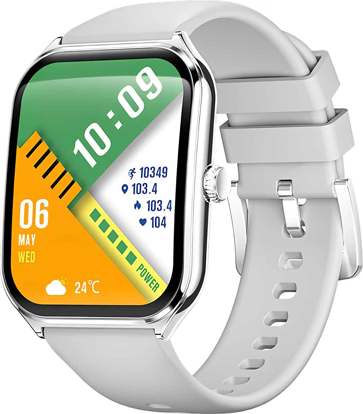 ANTCOOL Ultradünne Smartwatch, 1,96 Zoll großes 360 x 360 HD-Pixel-Display, immer online, Anruferinnerung, wasserdichte IP67-Sportuhr