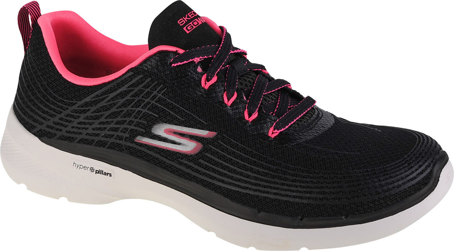 Skechers Obuv GO Walk 6 Stunning Glow, 124554BKHP