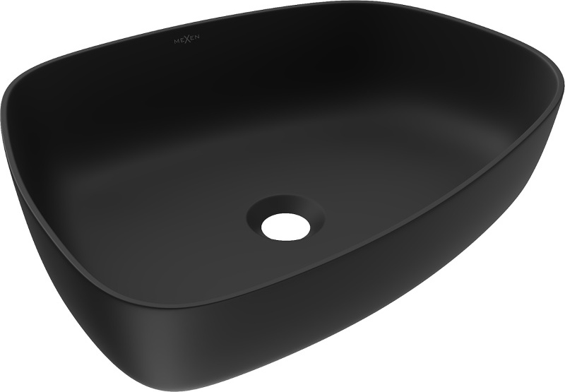 Mexen Ono Waschbecken aus Konglomerat 51 x 39 cm, Schwarz - 23045171 25