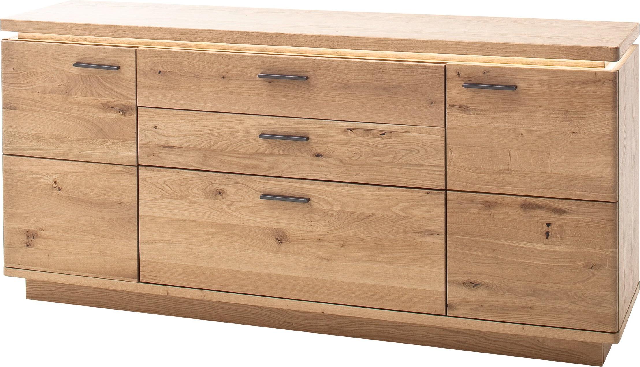 Sideboard Anrichte Highboard BARCELONA 180 cm Balkeneiche Bianco Teilmassiv - Die Möbelfundgrube