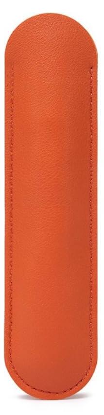 Markenlos 4-teiliges Lederetui-Set, Uni-Etuis, kleine Lederetuis, Federmäppchen, Schuletuis für Füllfederhalter und Eingabestifte, 42 x 160 mm, orange
