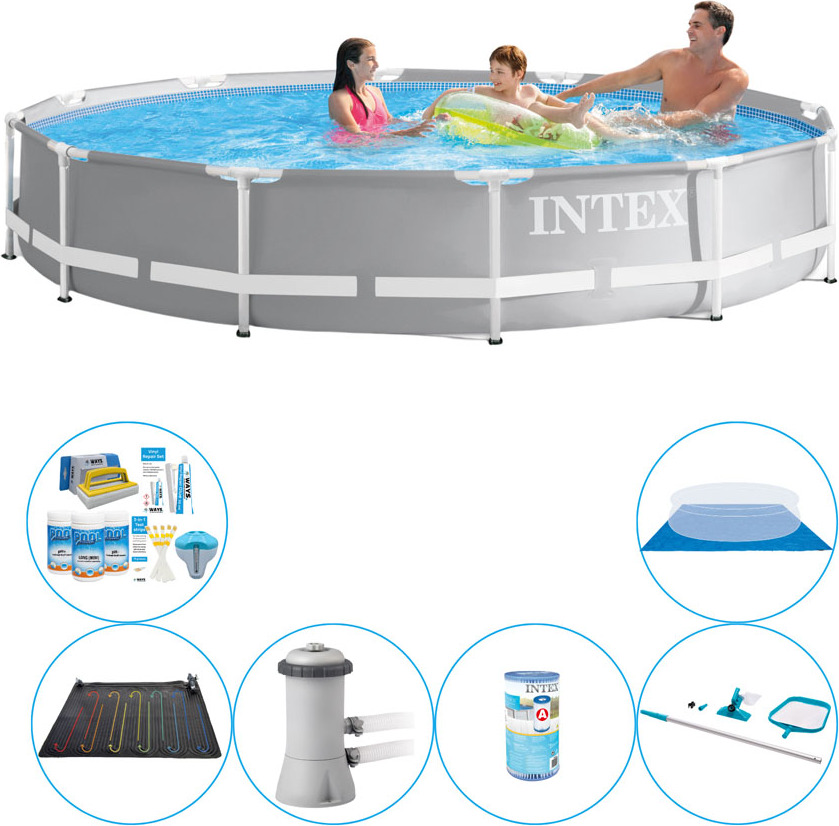 Intex Prism Frame Round 366x76 cm - 7-dielny - balenie bazénov