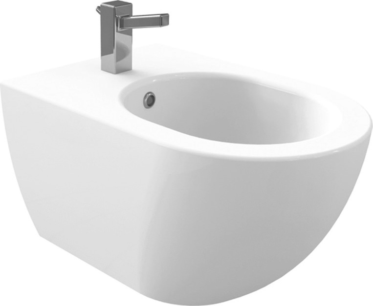 Creavit Wand Bidet Hängebidet Intimdusche Keramik verborgene Befestigung Weiß FE510-00CB00E-0000