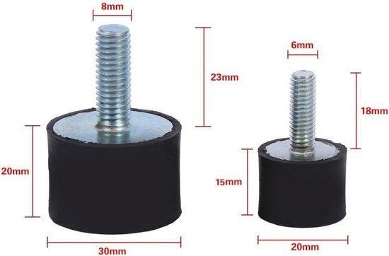 OEM Gummi-Dämpfer-Set, 4-teilig, M8/M6, schallgedämpft, automatisch, 20x23mm 2026