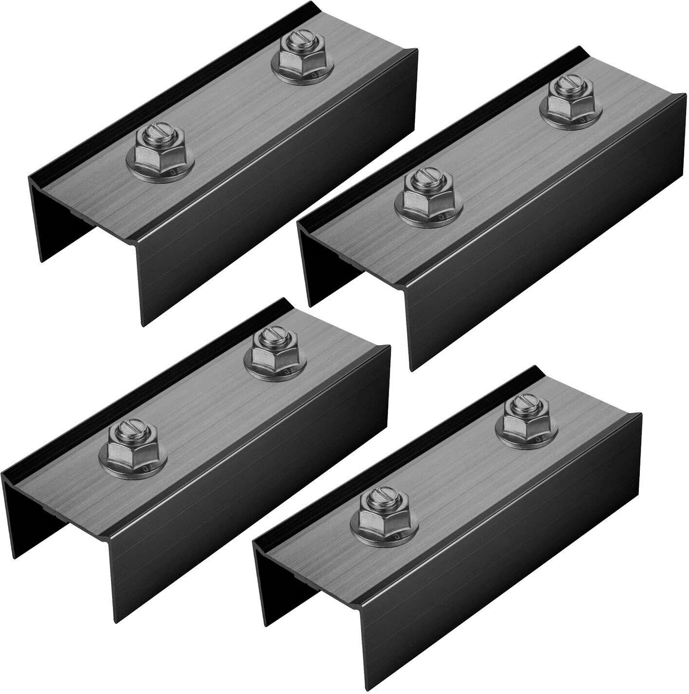 Avoltik 4er Profilverbinder für 40x40 Aluprofil schwarz Schienen Verbinder mit Schrauben avoltik-3335034004