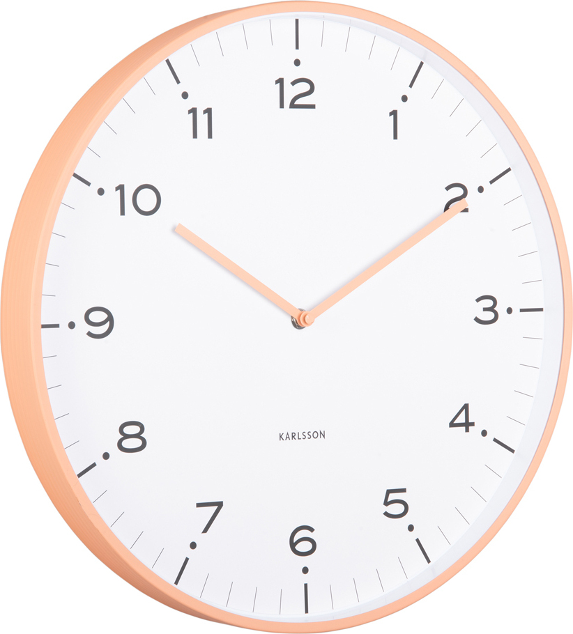 Karlsson - Wanduhr Zirkusringe - Pfirsichorange - Ø40cm KA6011OR