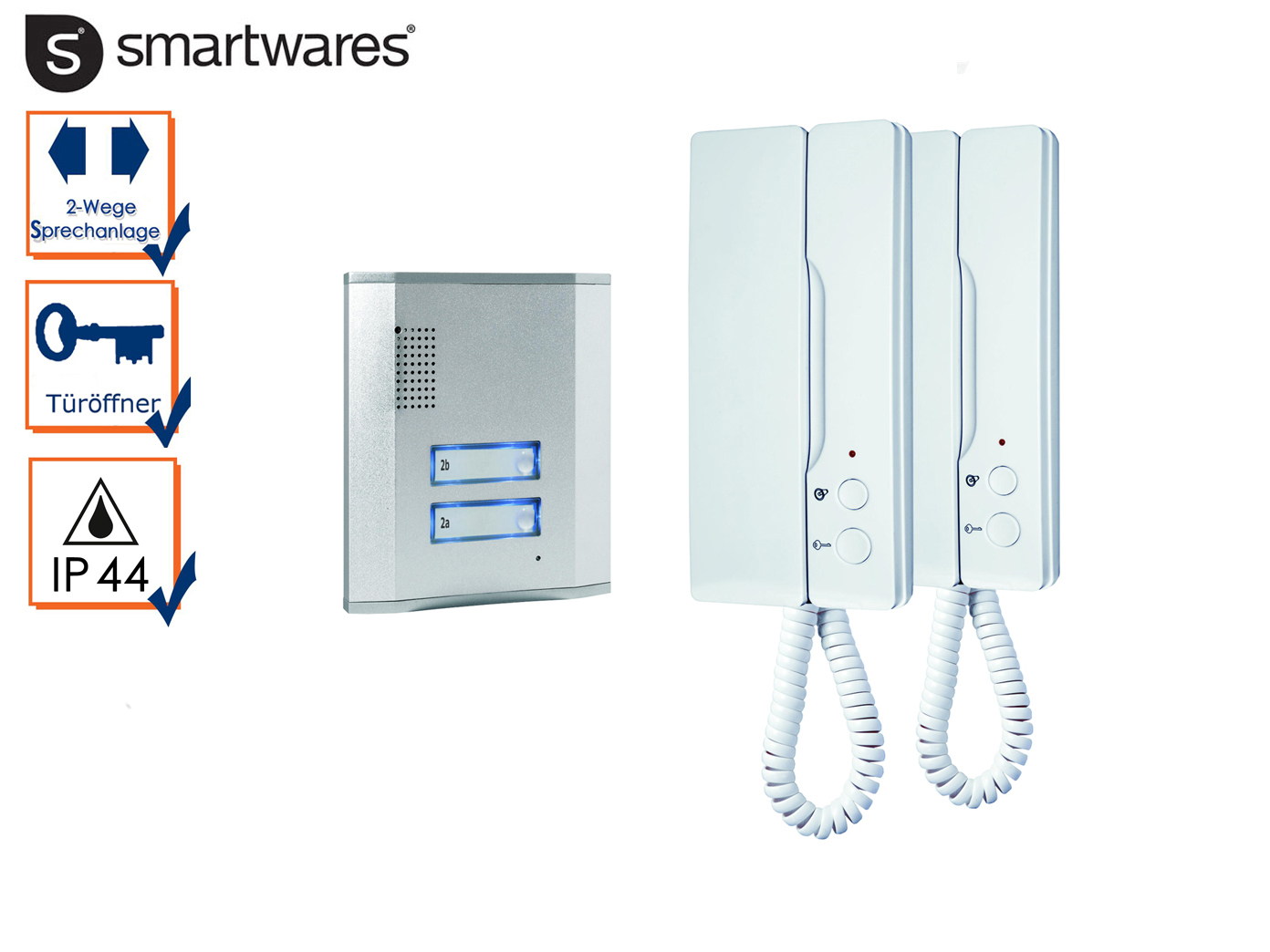 Smartwares Türsprechanlage video Alarmanlage IP Kamera Indoor Outdoor Sicherheit Türgegensprechanlage IB62 IB62SW