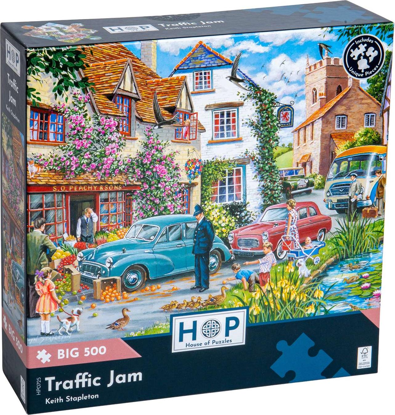 The House of Puzzles Großes 500-Teile-Puzzle „Verkehrsstau“