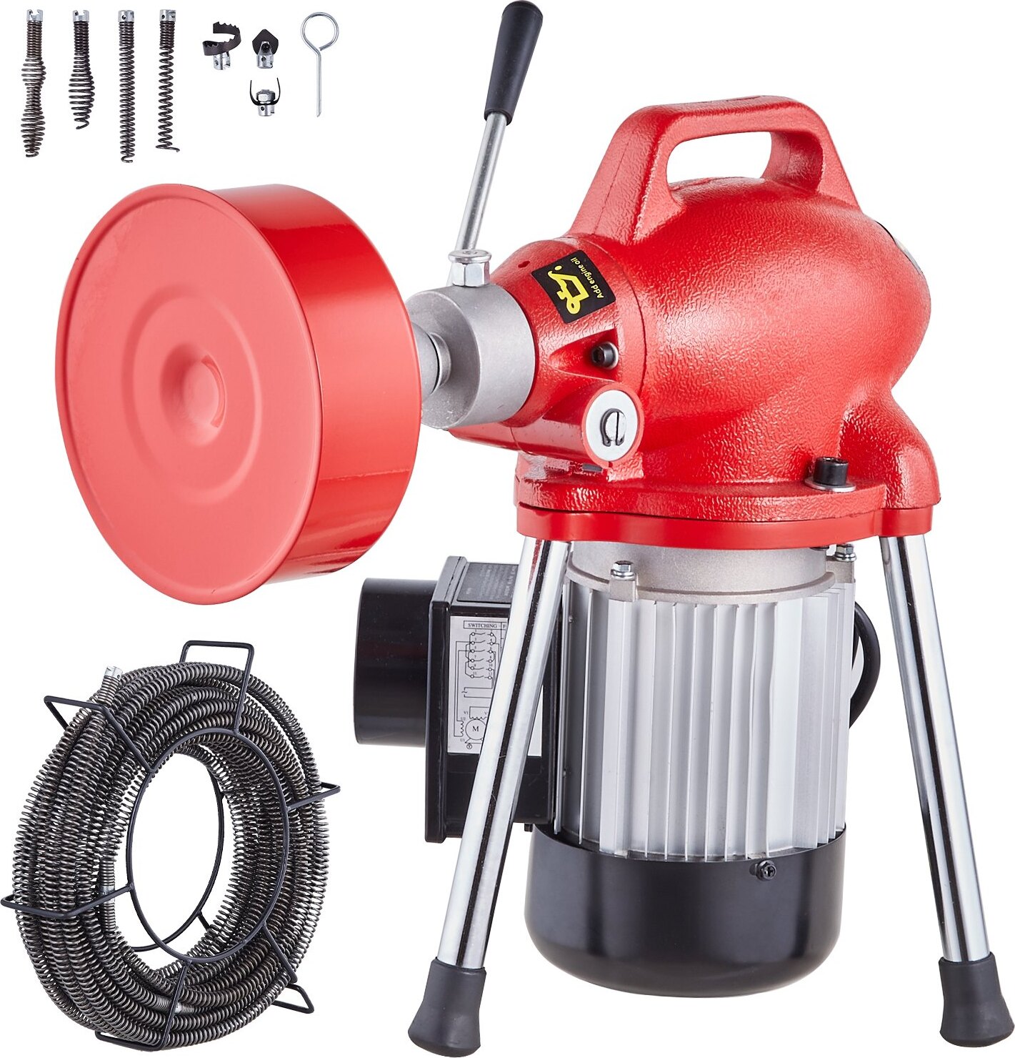 Zerbaco Rohrreinigungsmaschine Rohrreinigungsgerät Rohrreiniger 20mx16mm Kabel