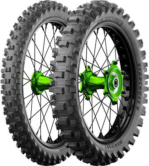 Pár pneumatík MICHELIN STARCROSS 6 90/100-21 MEDIO/DURO + 110/100-18 MEDIO/MORB.