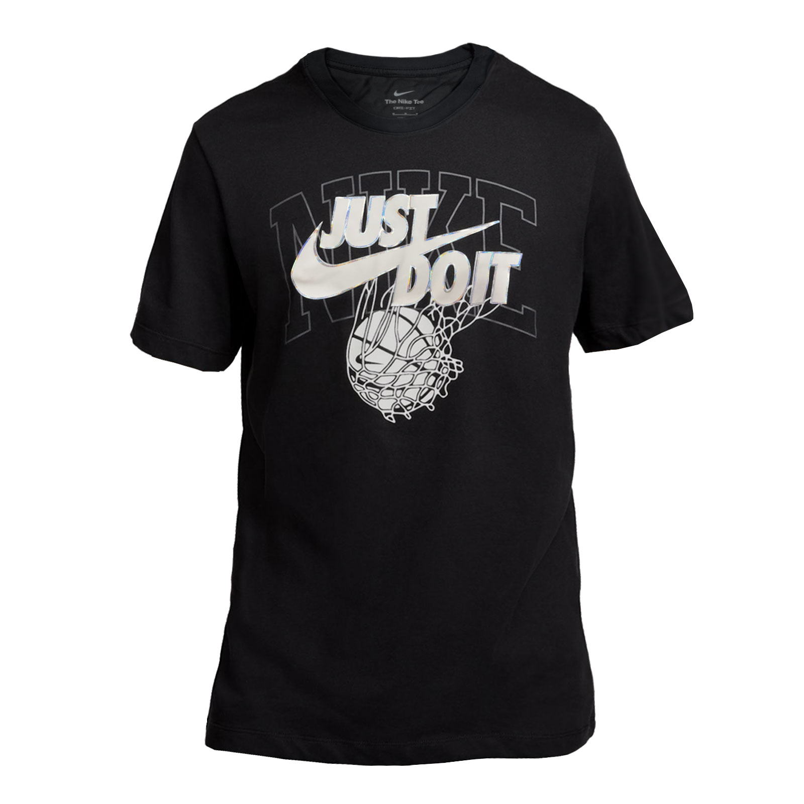 NIKE Herren Sportshirt Trainingsoberteil Sportswear Basketball Dri Fit T-Shirt, Farbe:Schwarz, Artikel:-010 black, Größe:M DR7639