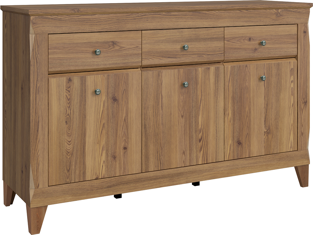 Buffet Raya mit 3 Schubladen und 3 Türen, Holzoptik, 156cm