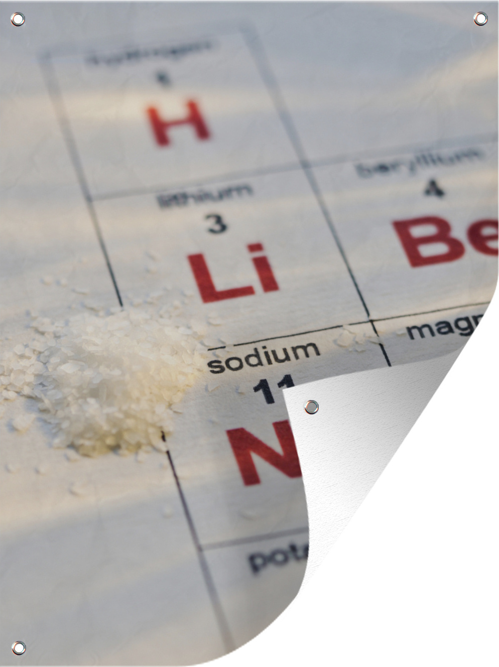 MuchoWow® 30x40 cm Outdoor-Poster Gartendeko Sichtschutz Garten Poster für den Garten Periodisches System mit Salz 133|1348274