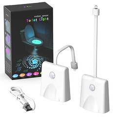 DTC GmbH LED Toilettenlicht, WC-Nachtlicht,Toilettenschüssel Nachtlicht, mit Bewegungssensor, Toilette Licht Sensor, Toilettenlicht 16 Farben,LED Toilettensitz