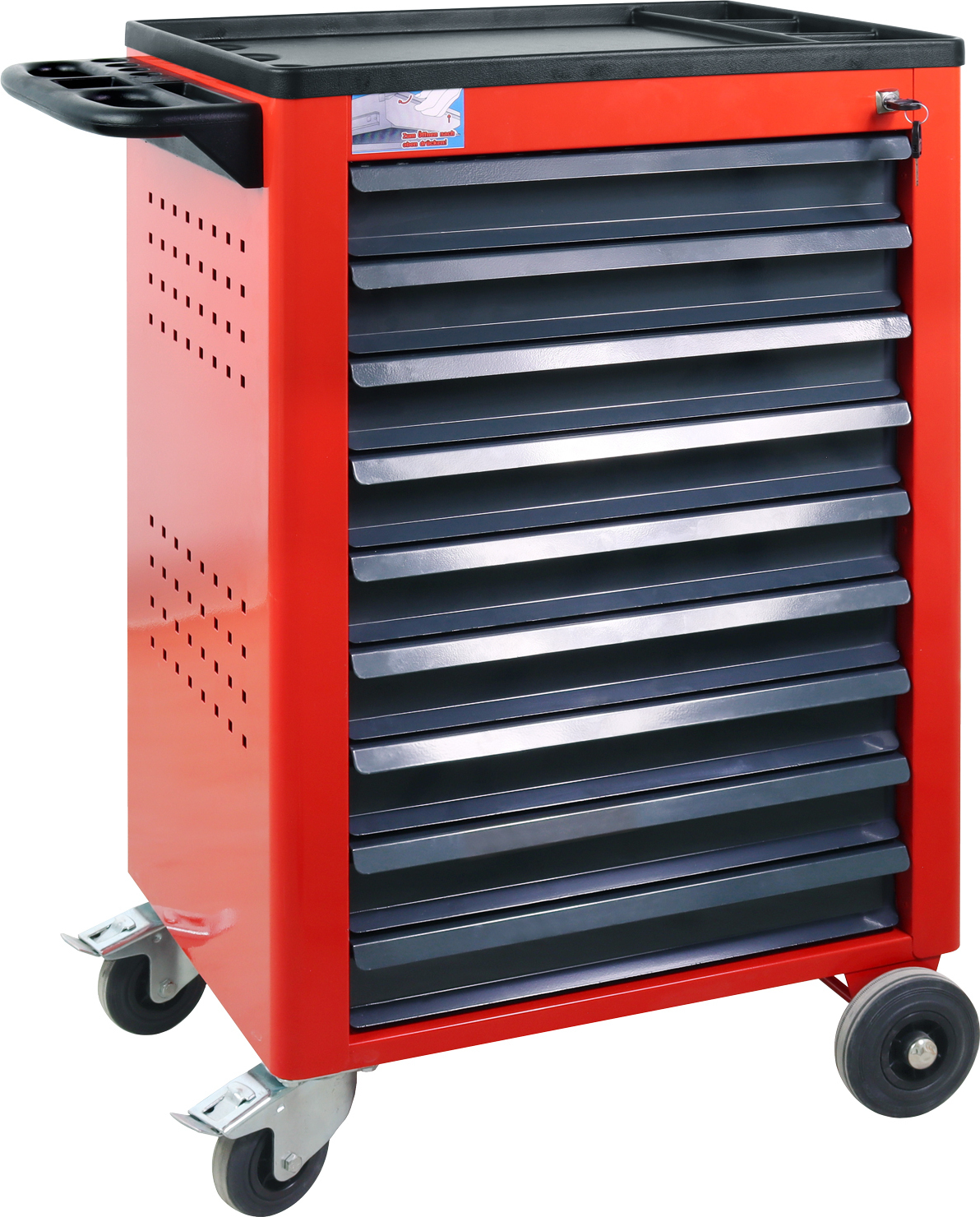 Werkstattwagen Cheetah | 9 Schubladen | HxBxT 96x61x45cm | Verkehrsrot