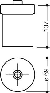 HEWI 800.06.E01 Glasflakon Sys 800,