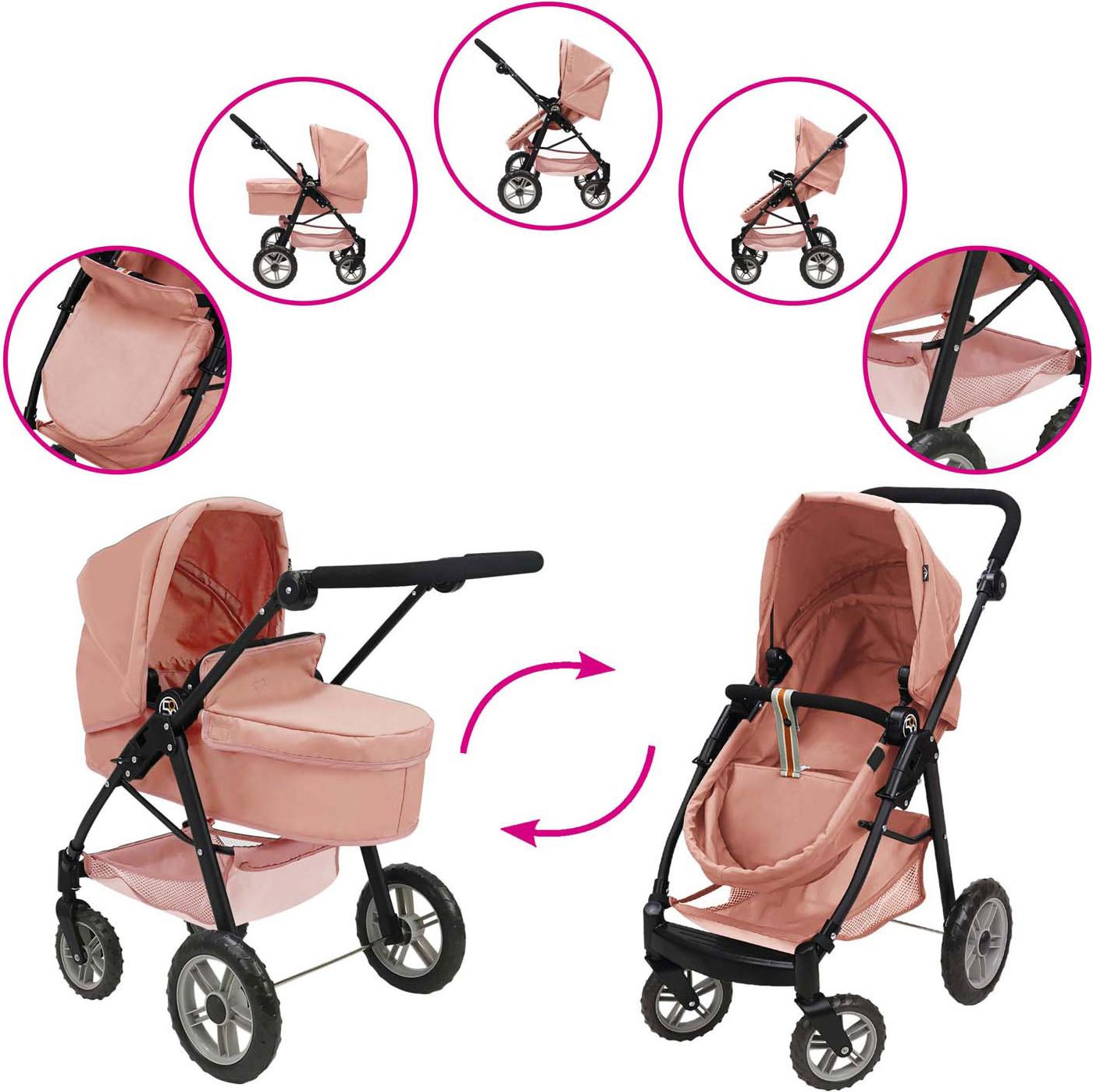 NoBrand 2-in-1 Puppenwagen - rosa