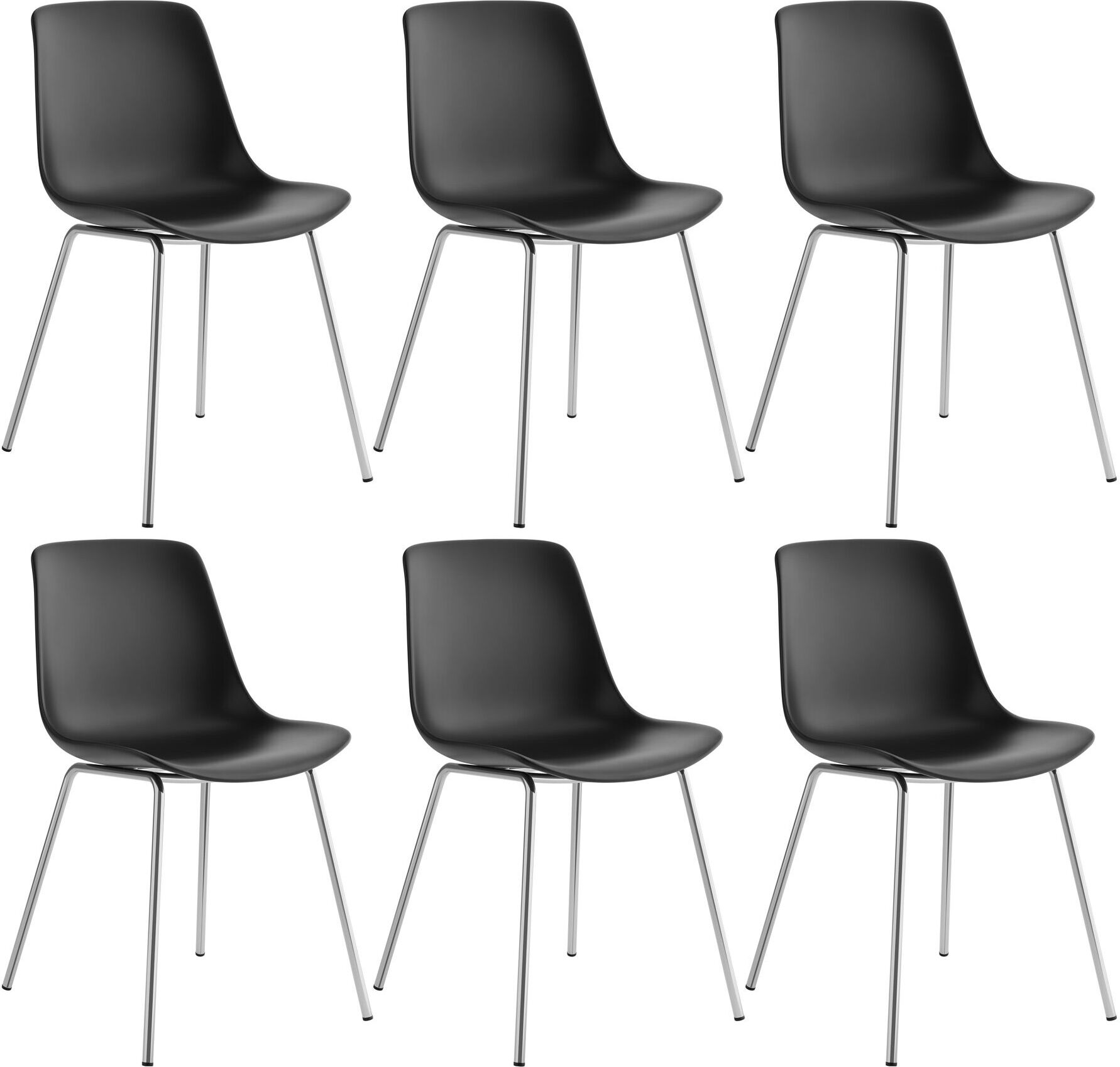 Tectake Kunststoffstuhl Mave große Kunststoffschale 46 x 55 x 80,5 cm 405448