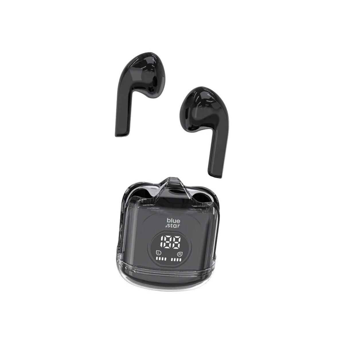 Bezdrôtové slúchadlá TWS Transparency Fi22 Bluetooth slúchadlá do uší 350mAh Black