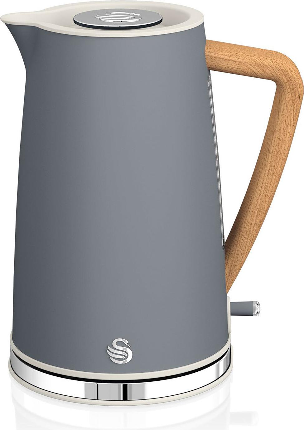SWAN SK14610GRYNEU Wasserkocher 1,7L Ultra Schnell Kabellos Modernes Design Nordic Grau