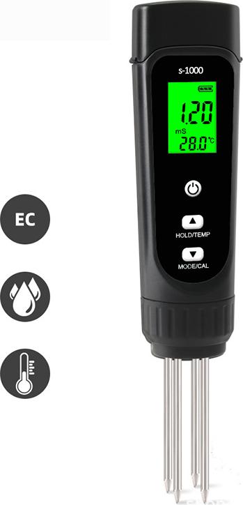 INF Schwarzer Wasserqualitäts-Teststift für Boden, Hydroponik 382594