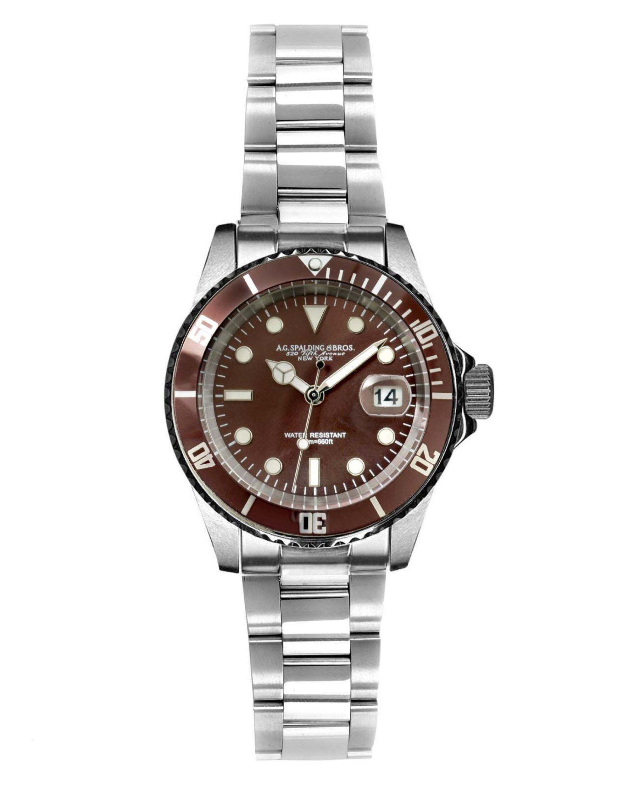 Armbanduhr A.G.Spalding&Bros. 174367 Uni Braun Metall