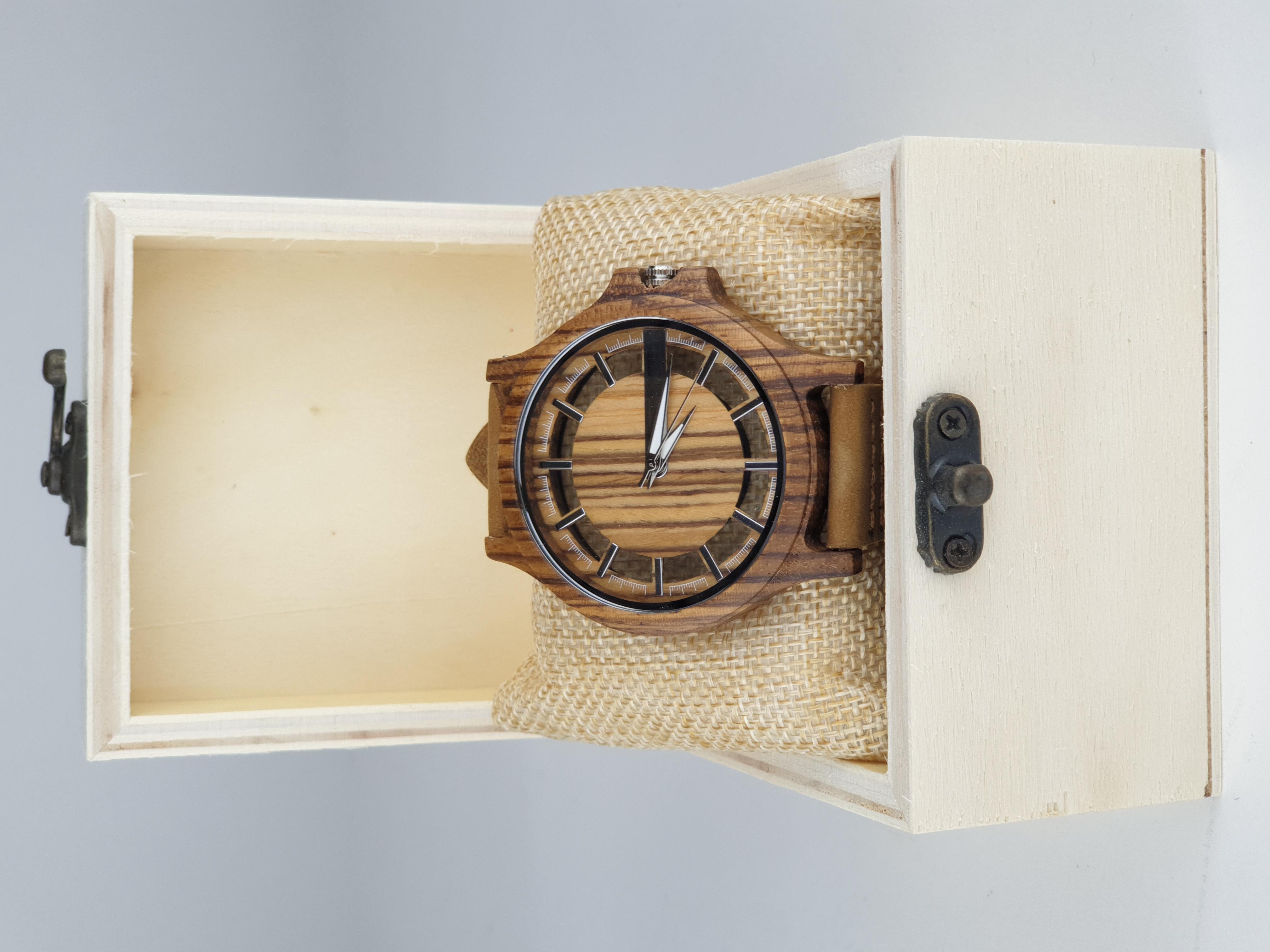 Rizes Crete Rizes Herren Armbanduhr Holzuhr aus Olivenholz 6002410