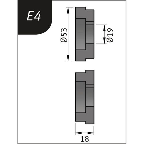 Metallkraft Biegerollensatz Typ E4, Ø 53 x 19 x 18 mm, 3880124