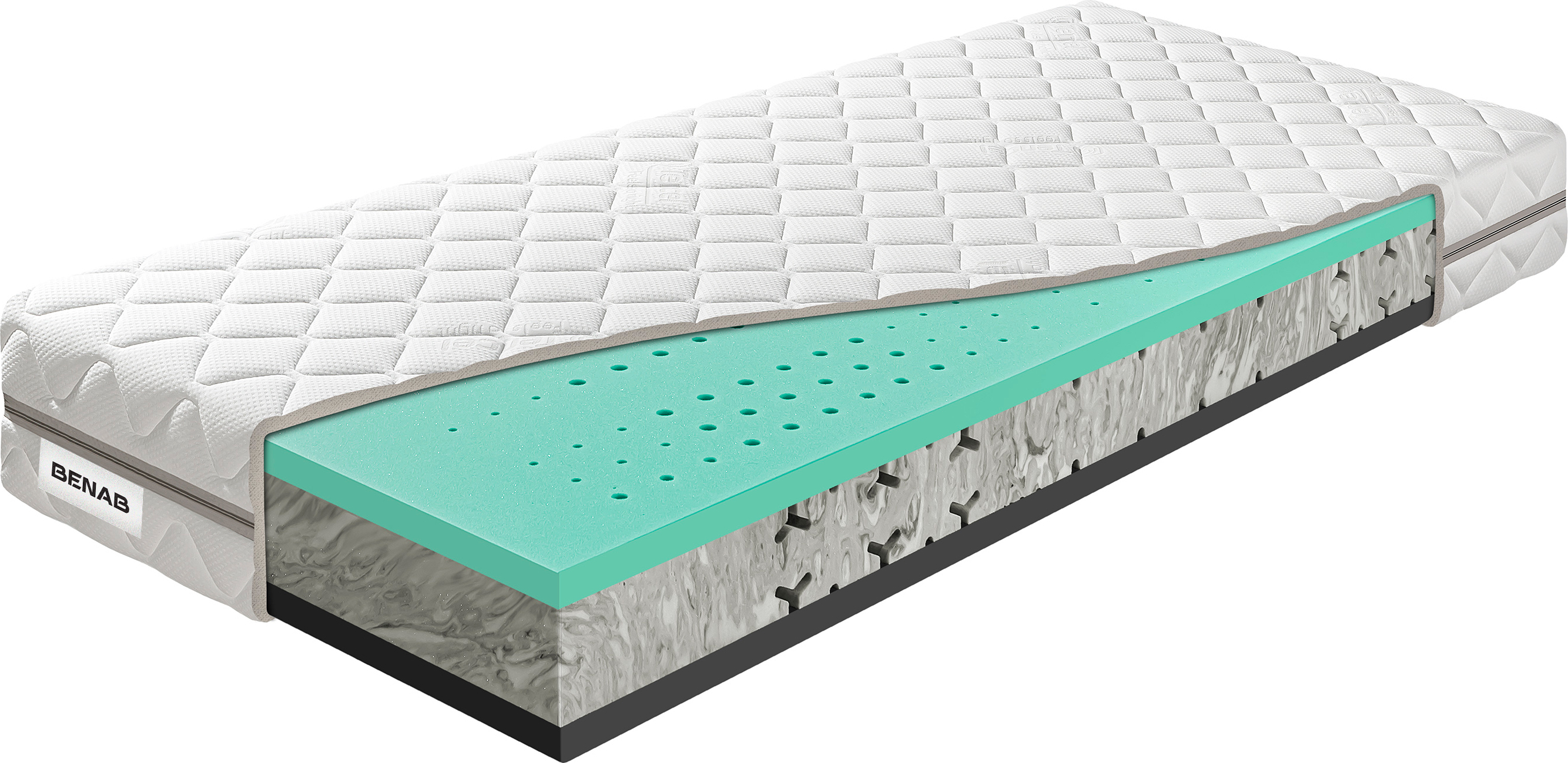 Kaltschaummatratze Benab Victory Bio&Natural 22 Longlife Matratze 100 x 200 cm H4 / H5 hart 22 cm hohe Kaltschaummatratzen, Lyocell, Pantera HR pantera 7 ZON, HR Grand Soya, 7 Zonen, Hot Melt,