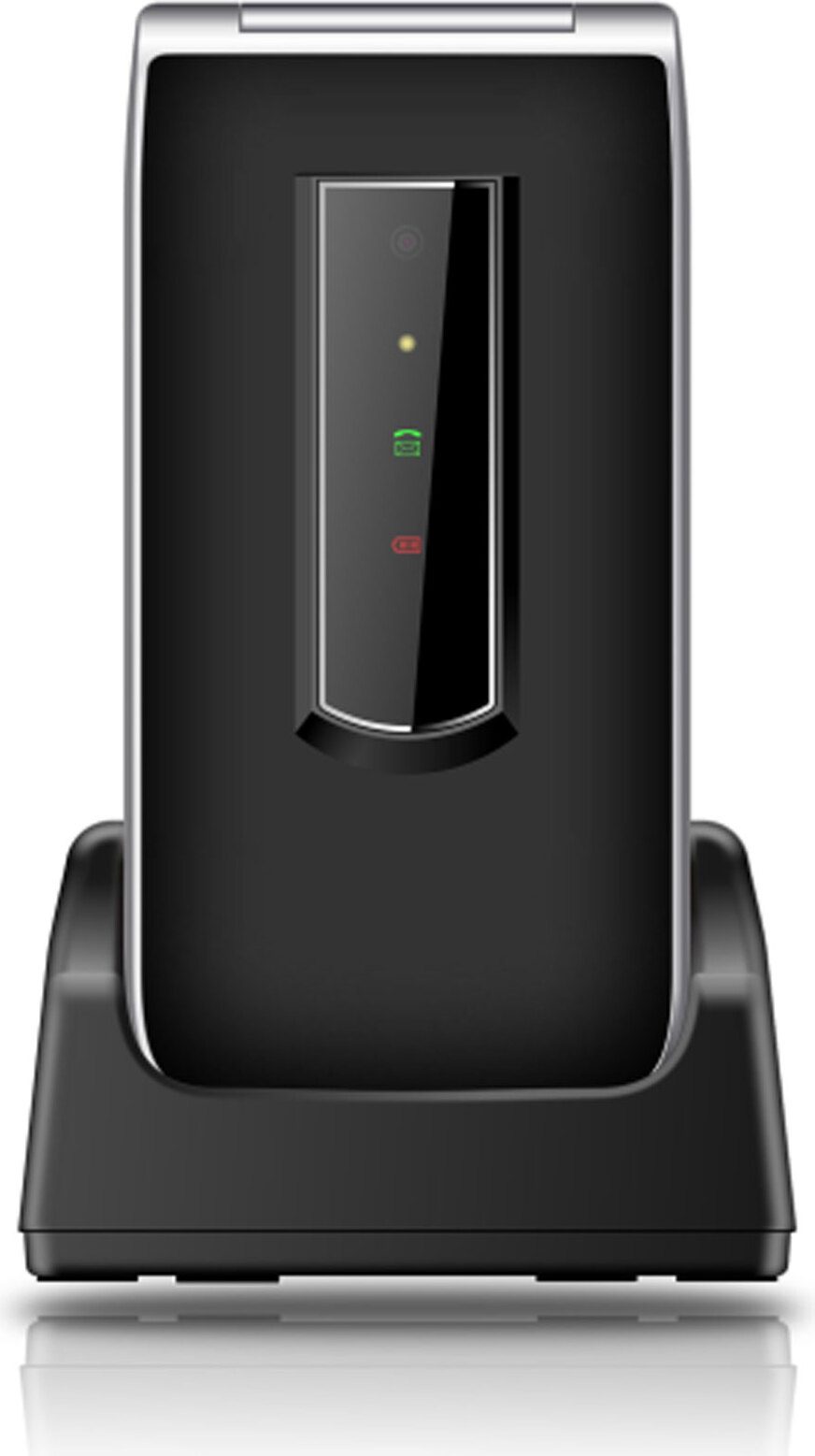 Bea-fon SL495, mušľa, jedna SIM karta, 6,1 cm (2,4"), Bluetooth, 800 mAh, čierna, strieborná