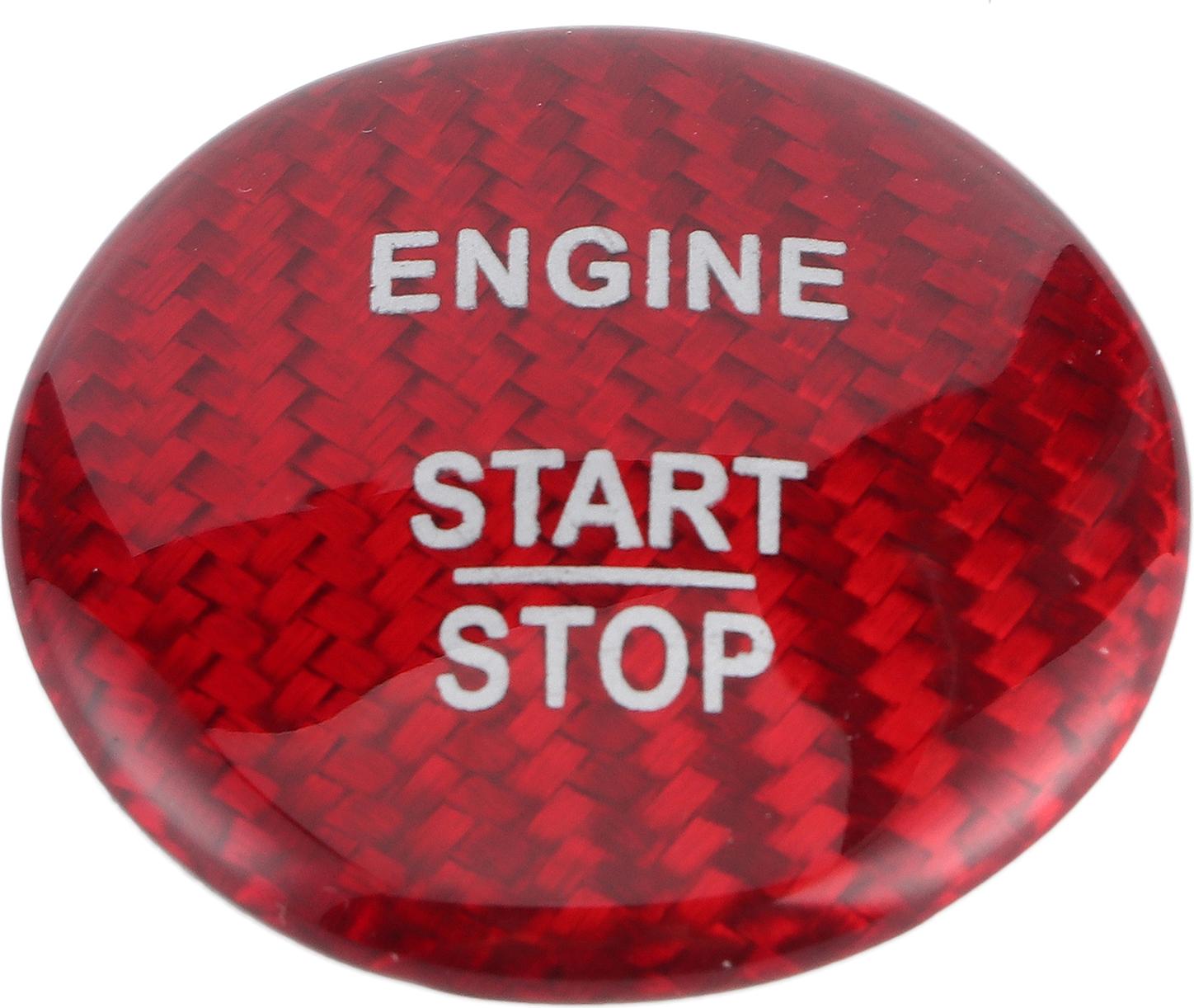 Gistuch Kohlefaser-Motor-Start-Stopp-Knopf-Abdeckung, passend für Mercedes B C E S CLA CLS ClassRed