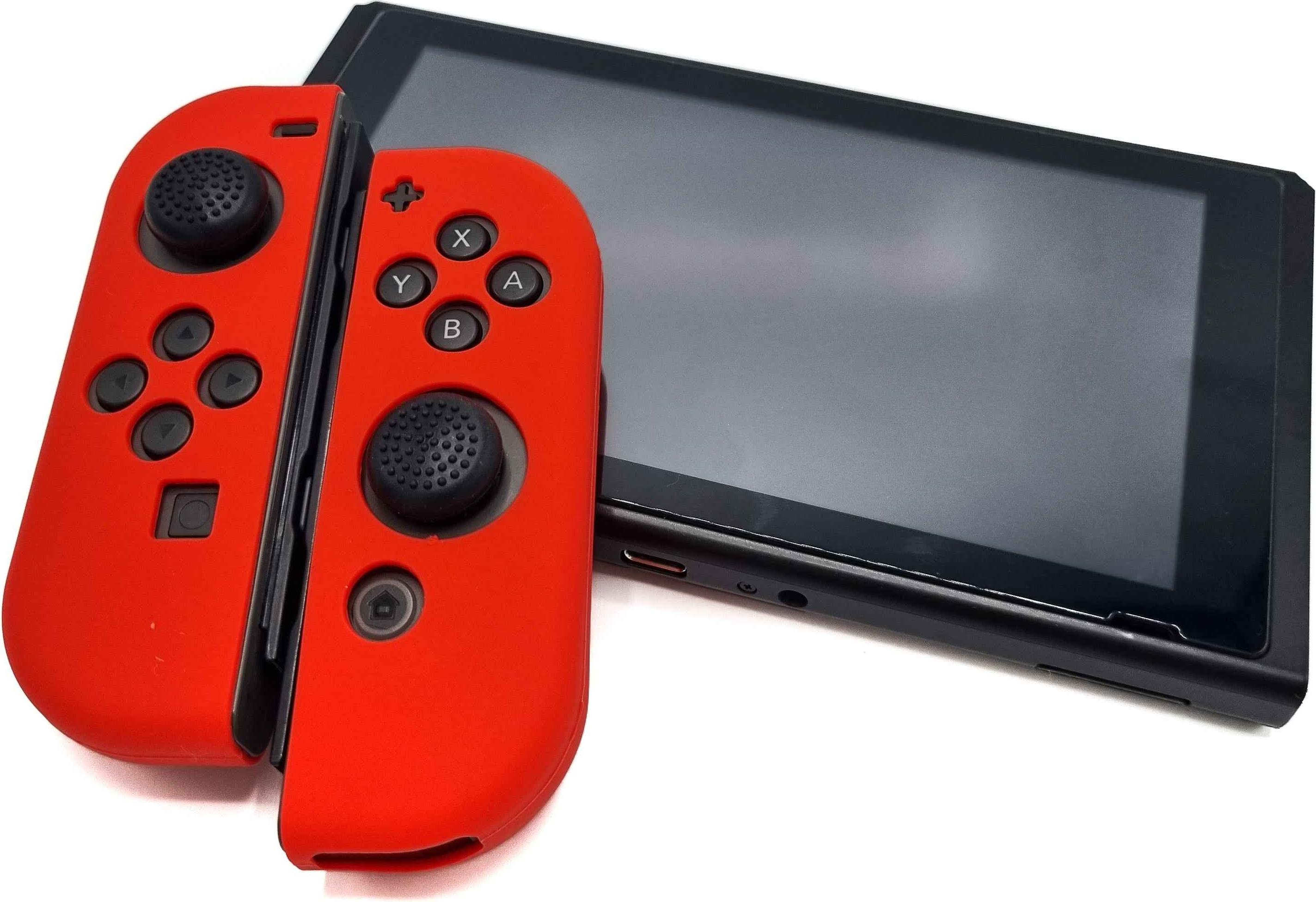 Gadgetpoint Hüllen & Skins für Nintendo Switch 1 – Performance-Gaming-Hülle – Soft Grip-Abdeckungen – Rutschfestes Joy-Con-Controller-Zubehör – Rot Gadgetpoint Joy-Con-Hüllen