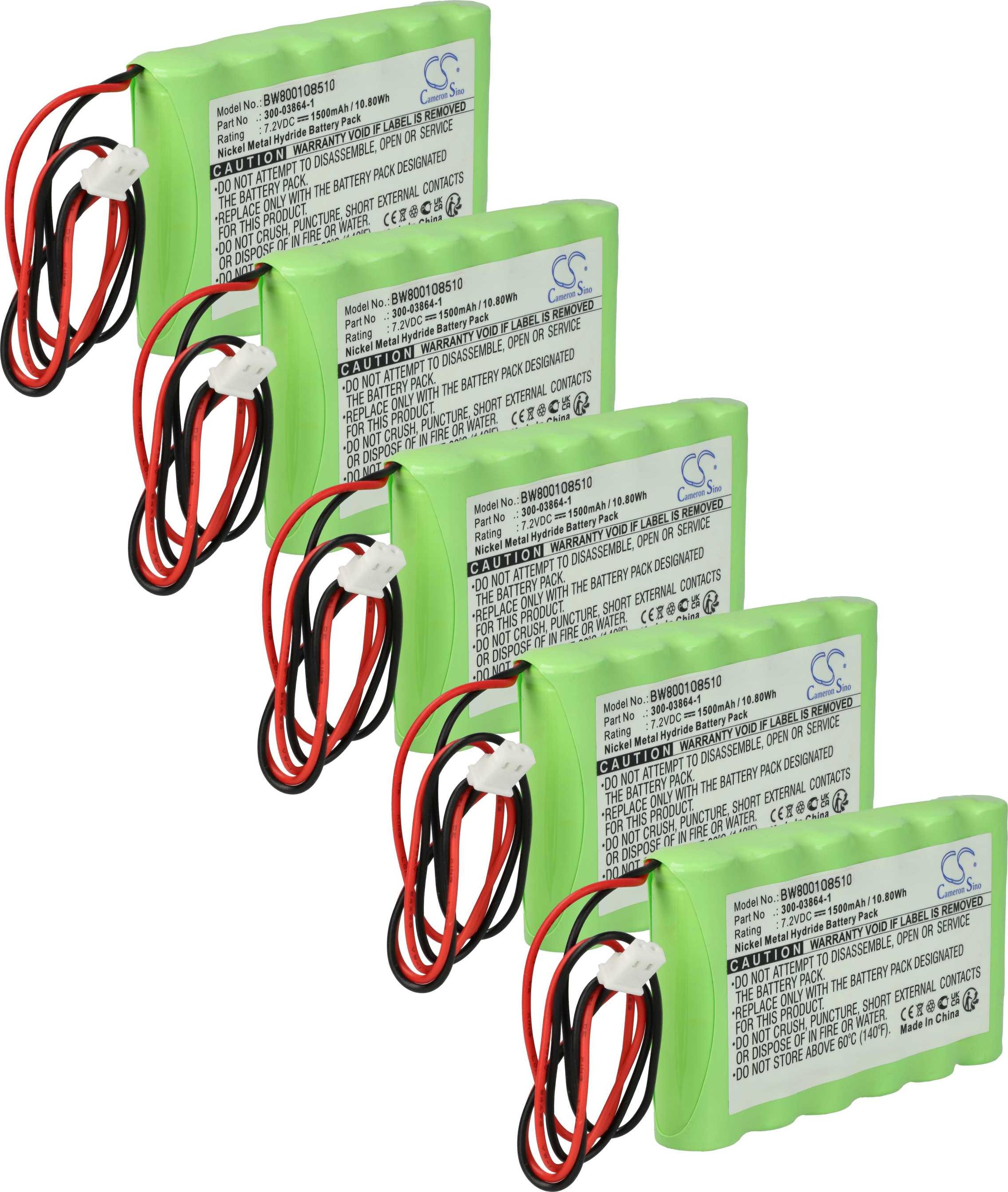 vhbw 5x Akku Ersatz für Bentel BW-B72K für Mobilcomputer PDA Scanner (1500 mAh, 7,2 V, NiMH) 183189858-13