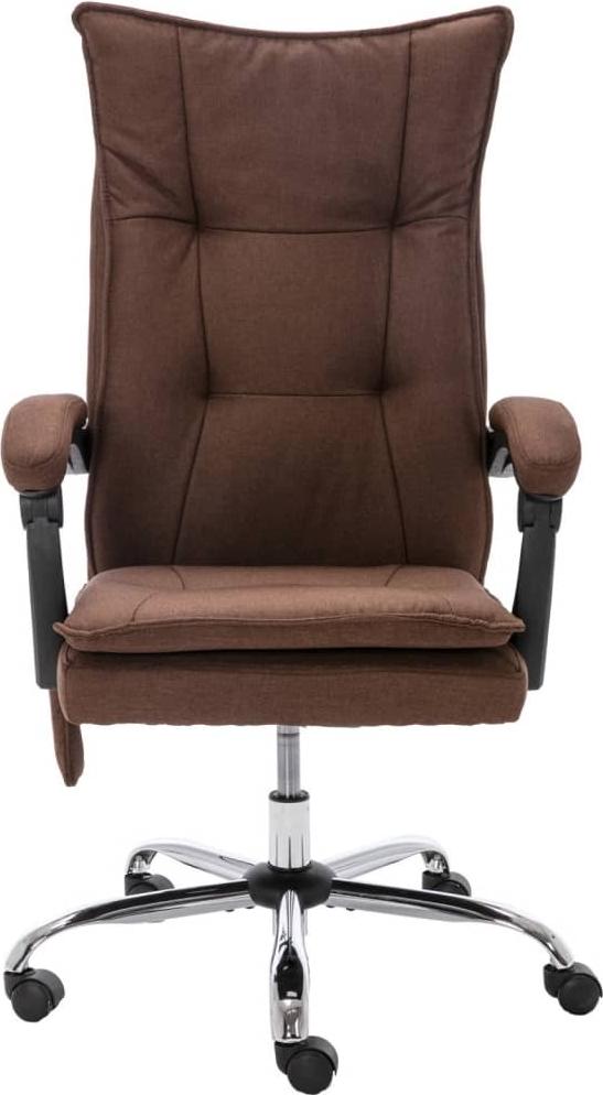 masážne kancelárske kreslo vidaXL Brown Fabric