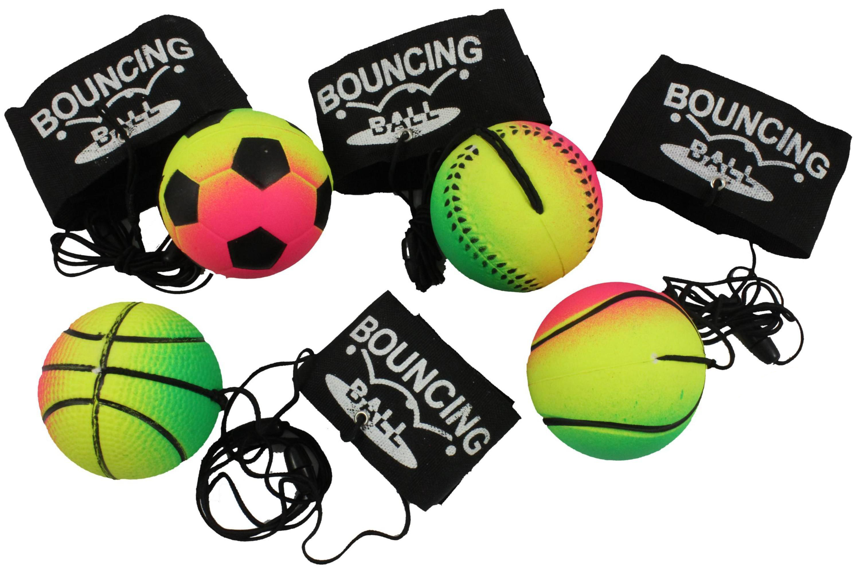 Flummi-Set Disco lights 12-tlg Springball Hüpfball Ball Spielzeug für draußen 