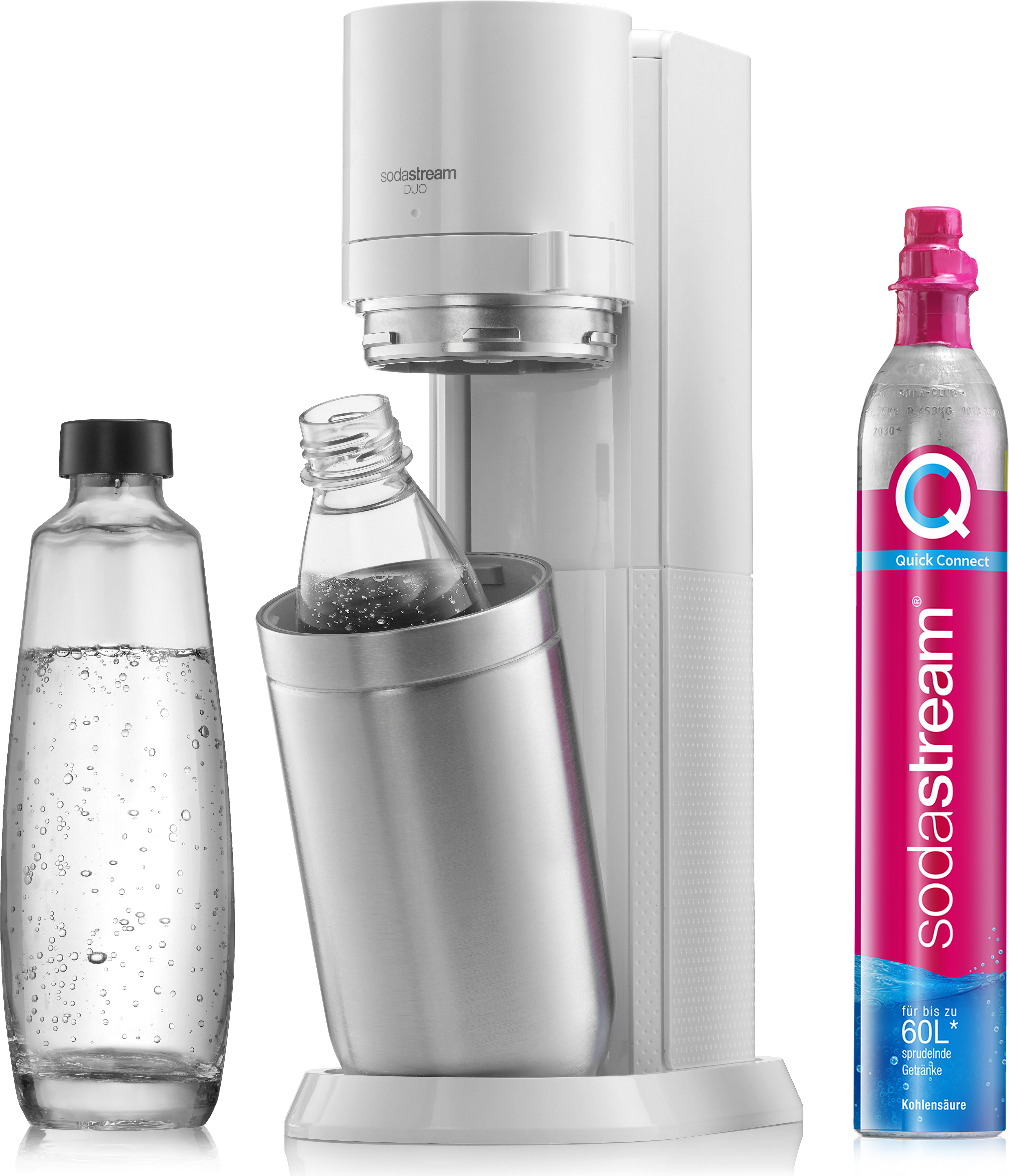 Sodapop Flaschen GreatWhip 6x CO2 Zylinder 60L Für Wassersprudler – Gewinde-Modell Kompatibel Mit SodaStream, Aarke U.a. (425g, Recycelbar) Wassersprudler Gasflaschen