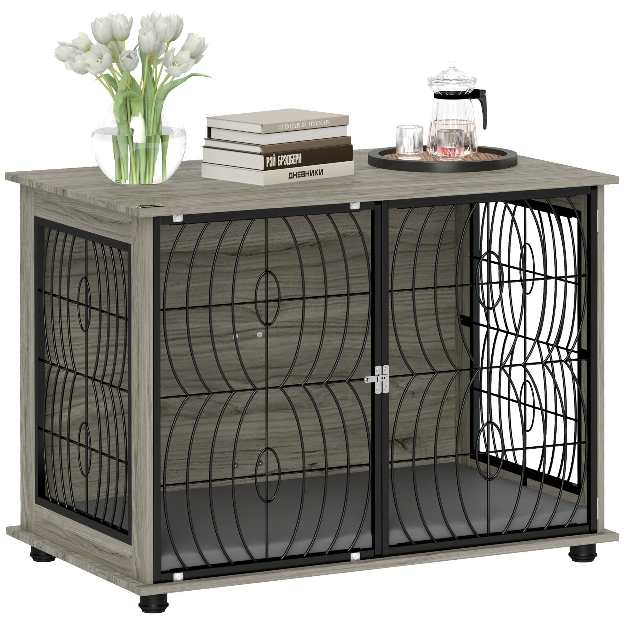 Avylet Hundebox. Hundekiste. Verschlie?bare Aufenthaltsbox f¹r gro?e Hunde. Grau