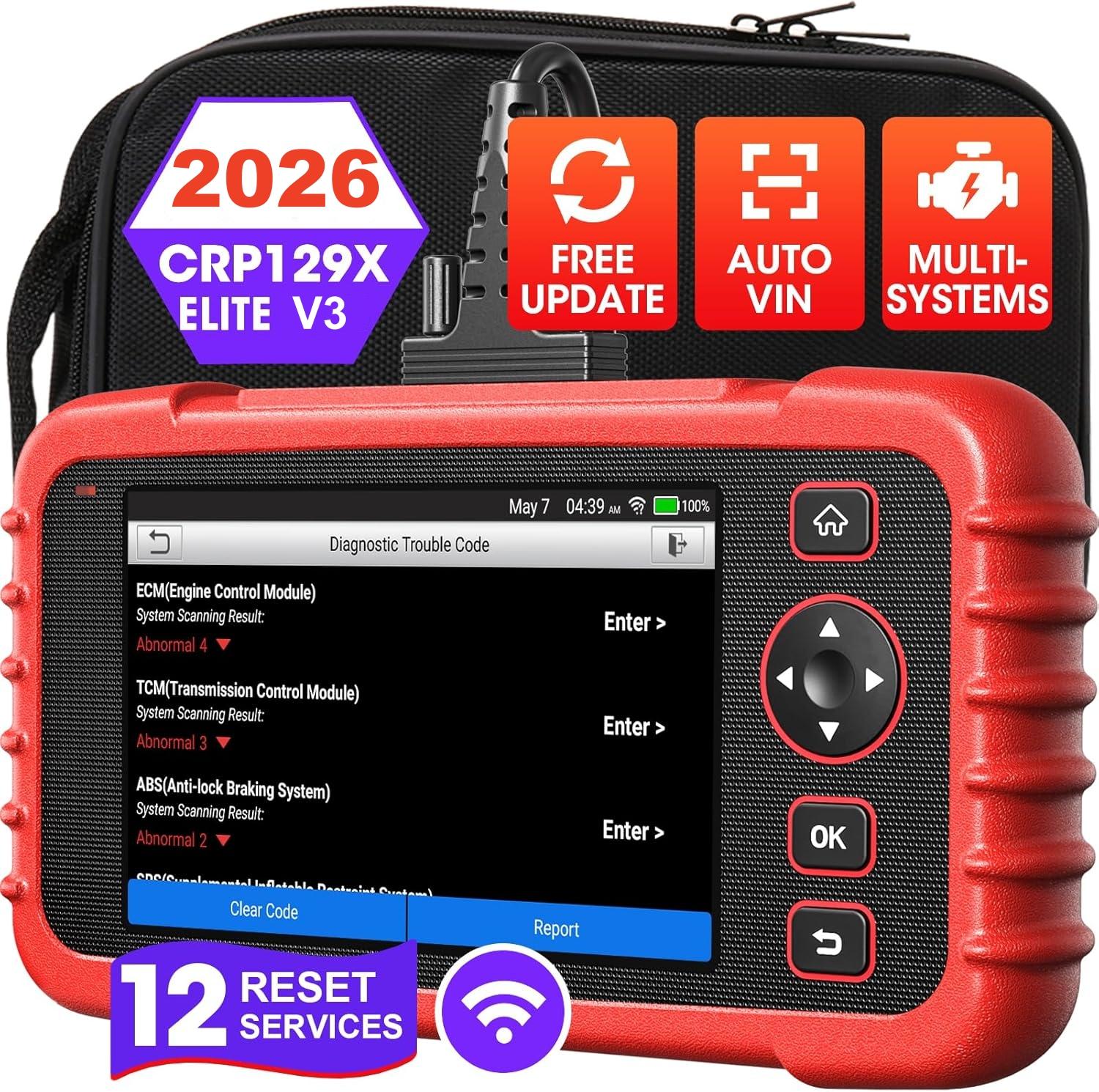 LAUNCH CRP129X V3 OBD2 kfz-Diagnosegerät mit 4-Systemdiagnosen mit 12 zurücksetzen