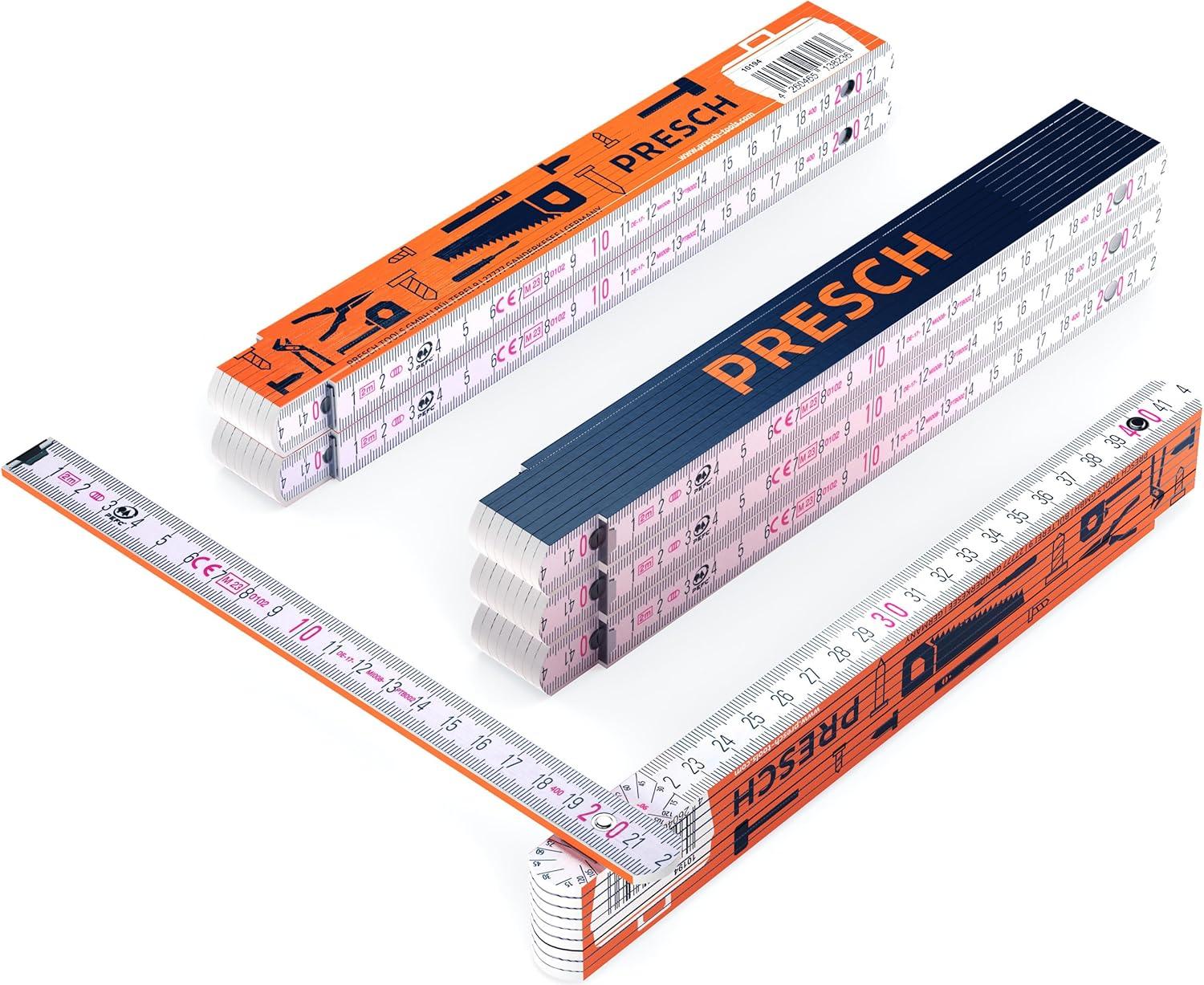 Markenlos Faltmaß - Faltmaß 2 Meter - Orange/Blau