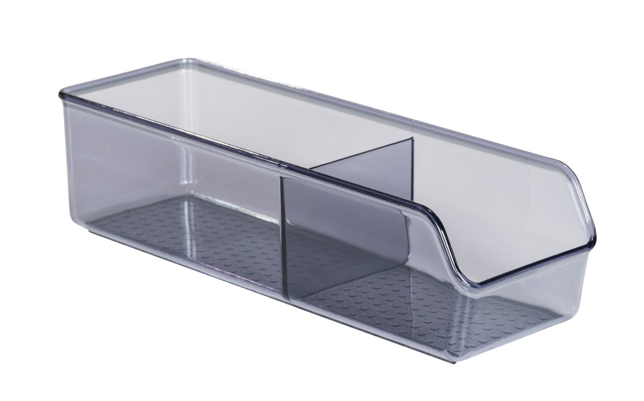 WENKO Kunststoff Badbox San Diego lang in Grau 27,5 x 7,2 x 9 cm 25764100