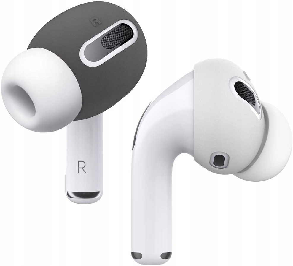 Elago Ohrstpsel-Abdeckung fr AirPods Pro, 2 Paar, Dunkelgrau & Wei EAPP-PADSM-DGYWH