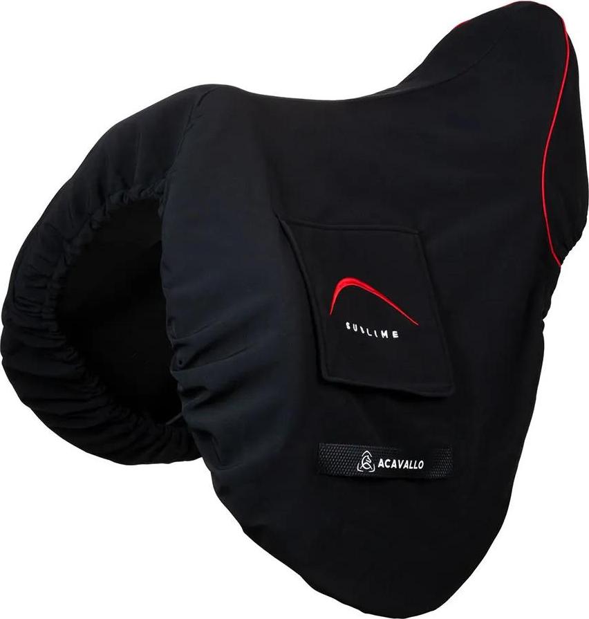 Acavallo Sublime Dressage Sattelbezug Schwarz Schwarz One Size AC020OSBK