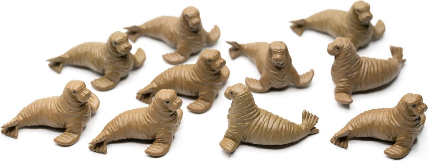 10x Walross Baby Aufstellfigur Miniblings Gummitier Tier Robbe Meer Ocean Figur FIG04Jul17Ma