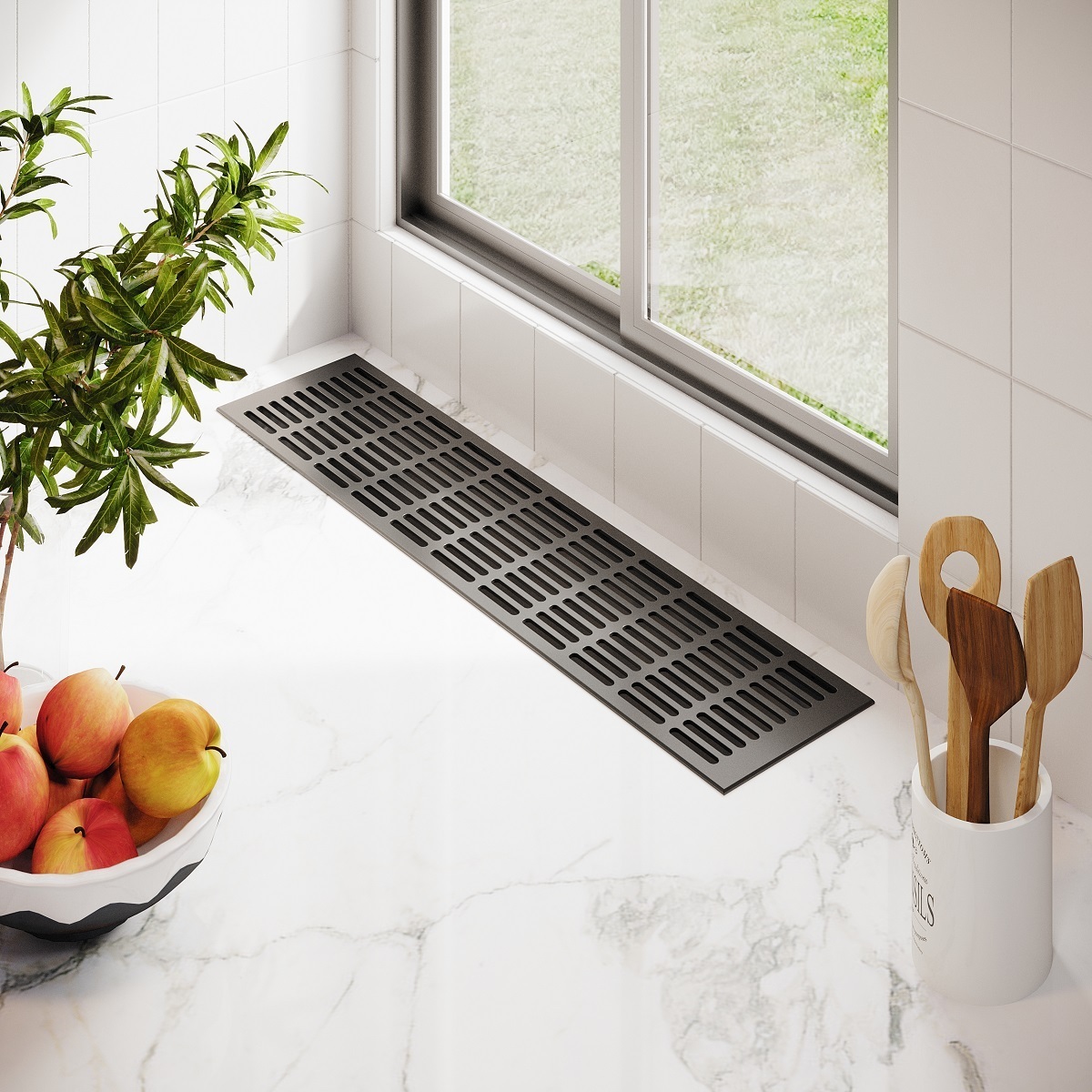 B&T Aluminium Vierkantrohr 80x20x2 Mm, Weiß Pulverbeschichtet RAL 9016, Länge Ca. 2 M – Für Innen & Außen