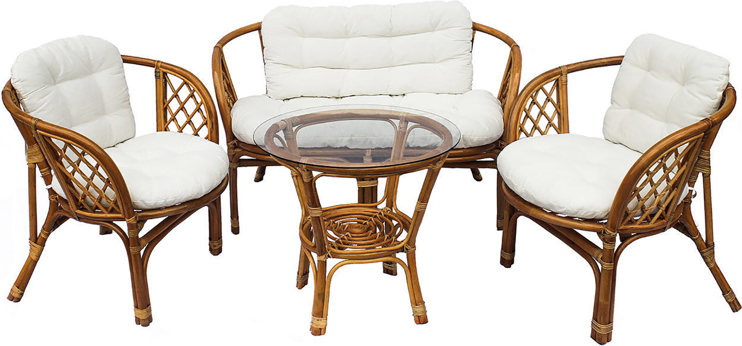 Garten- Sitzgruppe Rattan Bahama 10-tlg natur