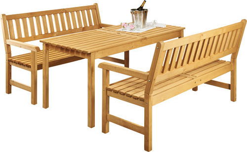 Gartenbank Westerland Wilk 165 x 213 x 91 cm Holz natur 50037